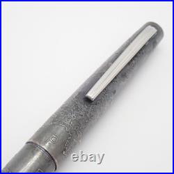 Rare Platinum Riviere Ginga Sterling Silver 18KWG Fine Fountain Pen Vintage