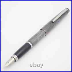 Rare Platinum Riviere Ginga Sterling Silver 18KWG Fine Fountain Pen Vintage