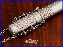 - Rare Sampson Mordan Sterling Silver Pen Or Pencil Case With Chatelaine Chain