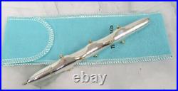Rare! Schlumberger Tiffany & Co. 18k and Sterling Silver Birch Pen with Box