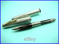 Rare Sheaffer -826 Imperial Sterling Silver Fp. Barley Corn. New Old Stock