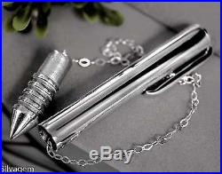 Rare Sterling Silver Cleansing Dowsing Energy Pen Divination Pendulum Pendant