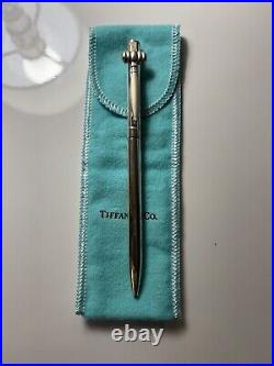 Rare Tiffany & Co Sterling Silver 925 Ballpoint Pen Gavel Judge Clip Free Ship