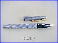 Rare Vintage Sheaffer Fountain Pen Sterling Silver Body With 14 Cr Gold Nib