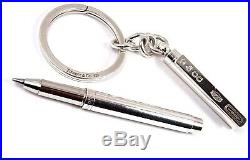 Rare Vintage Tiffany & Co. 925 Sterling Silver ballpoint pen/ Key chain ring