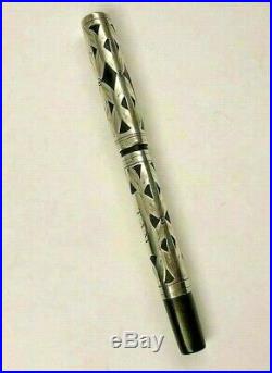 Rare Vintage WATERMAN'S 452 Ideal Sterling Silver Overlay Fountain Pen