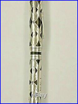 Rare Vintage WATERMAN'S 452 Ideal Sterling Silver Overlay Fountain Pen