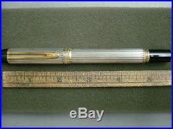 Rare Waterman Le Man 100 Solid Sterling Silver Fountain Pen 18k 925 France