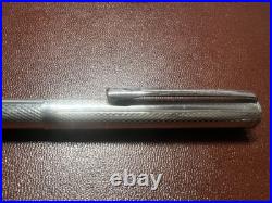 Red Ballpoint Pen Solid 925 SILVER Engraved Guilloché Vintage Writes 1