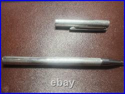 Red Ballpoint Pen Solid 925 SILVER Engraved Guilloché Vintage Writes 1