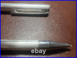 Red Ballpoint Pen Solid 925 SILVER Engraved Guilloché Vintage Writes 1