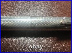 Red Ballpoint Pen Solid 925 SILVER Engraved Guilloché Vintage Writes 1