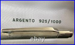 Red Ballpoint Pen Solid 925 SILVER Vintage Click Mechanism 8