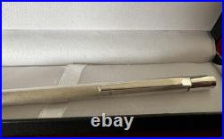 Red Ballpoint Pen Solid 925 SILVER Vintage Click Mechanism 8