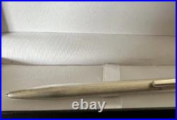 Red Ballpoint Pen Solid 925 SILVER Vintage Click Mechanism 8
