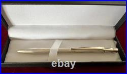 Red Ballpoint Pen Solid 925 SILVER Vintage Click Mechanism 8