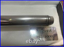 Red Pen Ballpoint Silver 925 Solid Heavy Weight Vintage Desk