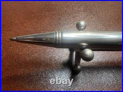 Red Pen Ballpoint Silver 925 Solid Heavy Weight Vintage Desk
