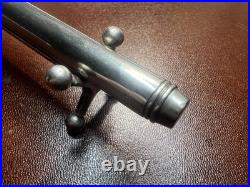 Red Pen Ballpoint Silver 925 Solid Heavy Weight Vintage Desk