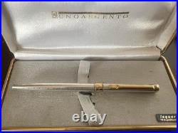 Red Unoargento Silver Ballpoint Pen 925 Guilloche Golden Profiles Writes Case