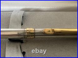 Red Unoargento Silver Ballpoint Pen 925 Guilloche Golden Profiles Writes Case