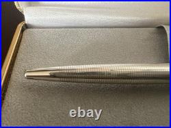 Red Unoargento Silver Ballpoint Pen 925 Guilloche Golden Profiles Writes Case