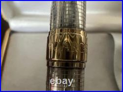 Red Unoargento Silver Ballpoint Pen 925 Guilloche Golden Profiles Writes Case