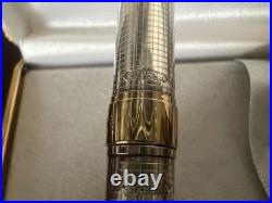 Red Unoargento Silver Ballpoint Pen 925 Guilloche Golden Profiles Writes Case