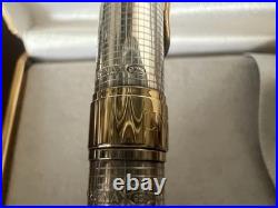 Red Unoargento Silver Ballpoint Pen 925 Guilloche Golden Profiles Writes Case