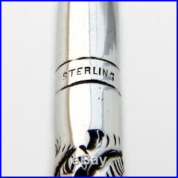 Repousse Scroll Dip Pen Sterling Silver 1910