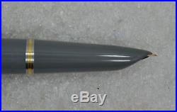 Restored 1945 Parker 51 Dove Gray Fountain Pen, Sterling Silver Cap