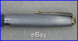 Restored 1945 Parker 51 Dove Gray Fountain Pen, Sterling Silver Cap