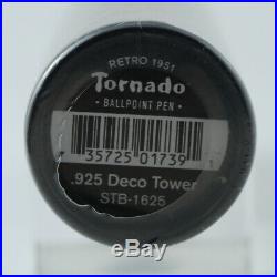 Retro 51 Slim Tornado. 925 Sterling Silver Deco Tower #064 Factory Sealed