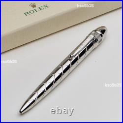 Rolex Vintage-Style Palladium-Finish Ballpoint Pen New in Box Luxury Ad Gift