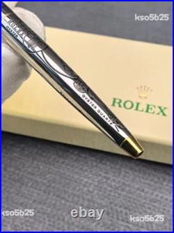 Rolex Vintage-Style Palladium-Finish Ballpoint Pen New in Box Luxury Ad Gift