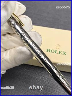 Rolex Vintage-Style Palladium-Finish Ballpoint Pen New in Box Luxury Ad Gift