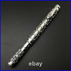 S925 Silver High Quality Ballpoint Pen EDC Tactical Signature Pen