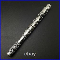 S925 Silver High Quality Ballpoint Pen EDC Tactical Signature Pen