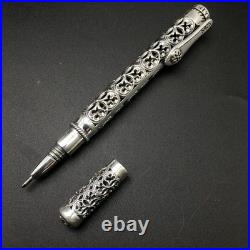S925 Silver High Quality Ballpoint Pen EDC Tactical Signature Pen