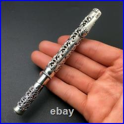 S925 Silver High Quality Ballpoint Pen EDC Tactical Signature Pen