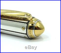 SANTOS De CARTIER Sterling Silver & Gold Ballpoint Pen +Box Limited 0643/1904