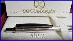 SETTELAGHI Silver 925 Solid Ballpoint Pen Writes Lines Box Warranty 6