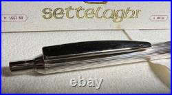 SETTELAGHI Silver 925 Solid Ballpoint Pen Writes Lines Box Warranty 6