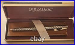 SHEAFFER Imperial Sterling Silver Ballpoint Pen USA Vintage. Diamond pattern