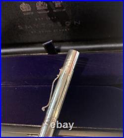 SMYTHSON Ballpoint pen Sterling Silver By-Roy model used With case Fedex Japan