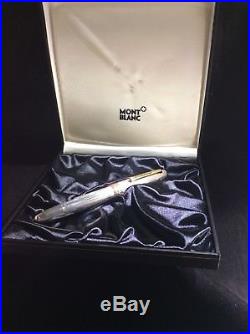 STERLING SILVER MONTBLANC MEISTERSTRUCKB SOLITAIRE FOUNTAIN PEN New in Box