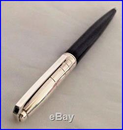 ST Dupont Fidelio Black & Sterling Silver BallPoint Pen with pencil converter