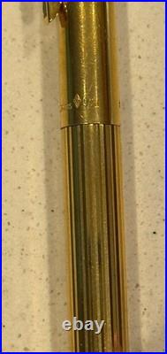 ST Dupont Pen Classique Ballpoint Sterling Silver 925 Gold Plated Vermeil