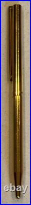ST Dupont Pen Classique Ballpoint Sterling Silver 925 Gold Plated Vermeil