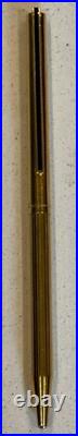 ST Dupont Pen Classique Ballpoint Sterling Silver 925 Gold Plated Vermeil